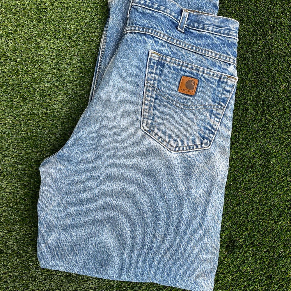 Vintage Washed Carhartt Jeans Size 36 x 32 Great Condition!
